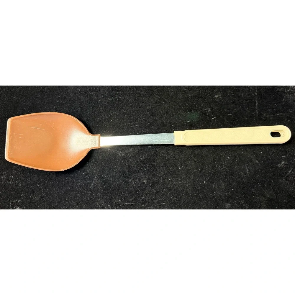 Vintage Ekco Flint Kitchen 5pc Lot: Potato Masher, Spoons, Melamine Turner